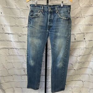 Vintage Levi's 501 button fly blue jeans
